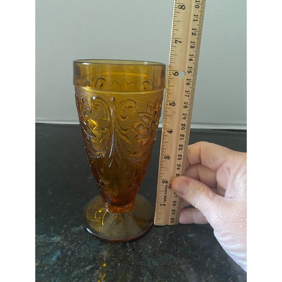 Tiara Sandwich 6" Amber Iced Tea Glass - Picture 5 of 8